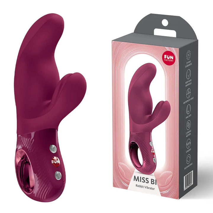Fun Factory Miss Bi Rabbit Vibrator - Wine Red
