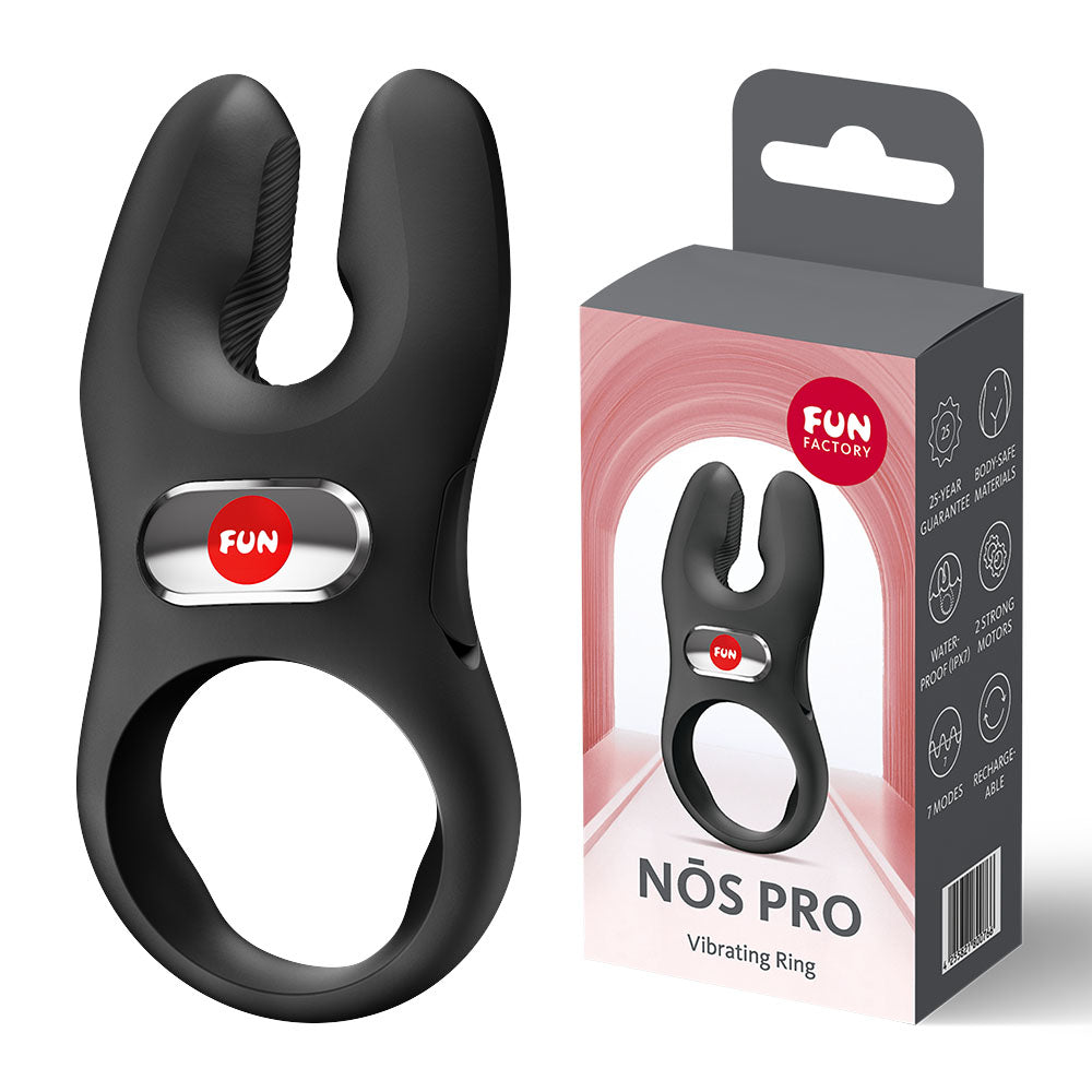 Fun Factory NOS Pro Vibrating Cock Ring - Black