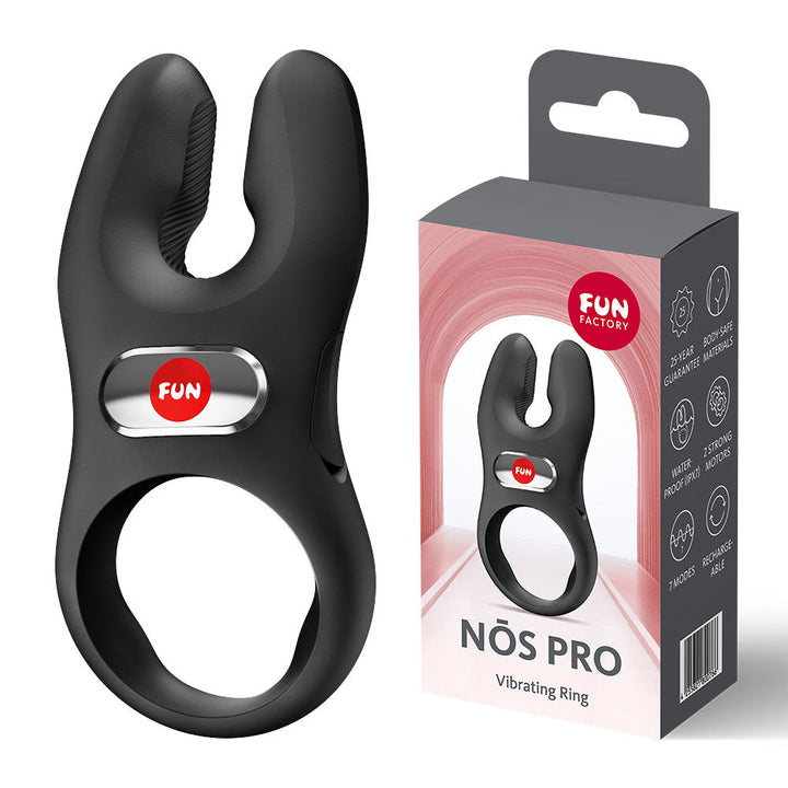 Fun Factory NOS Pro Vibrating Cock Ring - Black