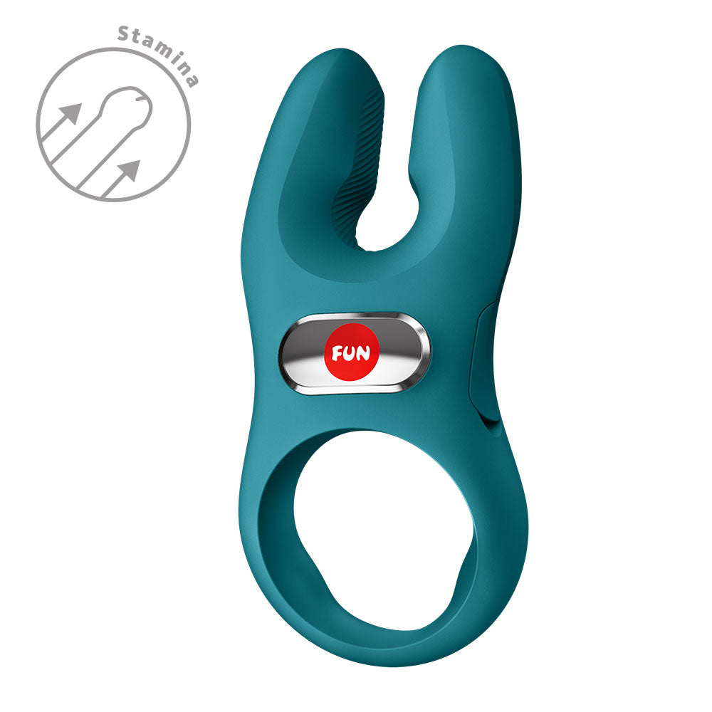 Fun Factory NOS Pro Vibrating Cock Ring - Bottle Green, view 4