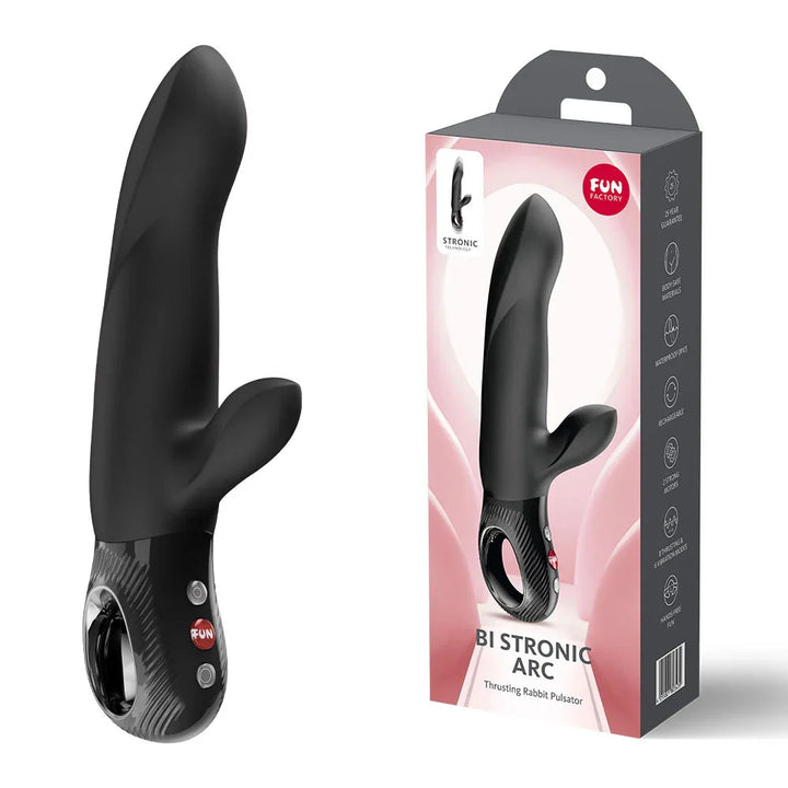 Fun Factory Bi Stronic Arc Thrusting Rabbit - Black