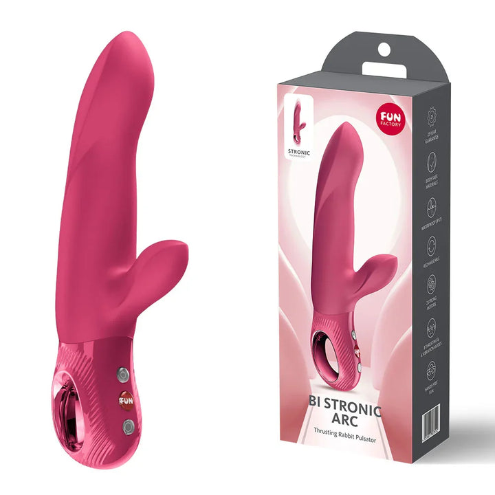 Fun Factory Bi Stronic Arc Thrusting Rabbit - Raspberry