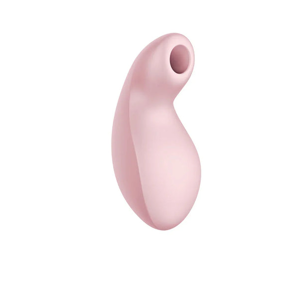 Fun Factory Luna in Soft Pink, air-pulse stimulator with round nozzle facing up