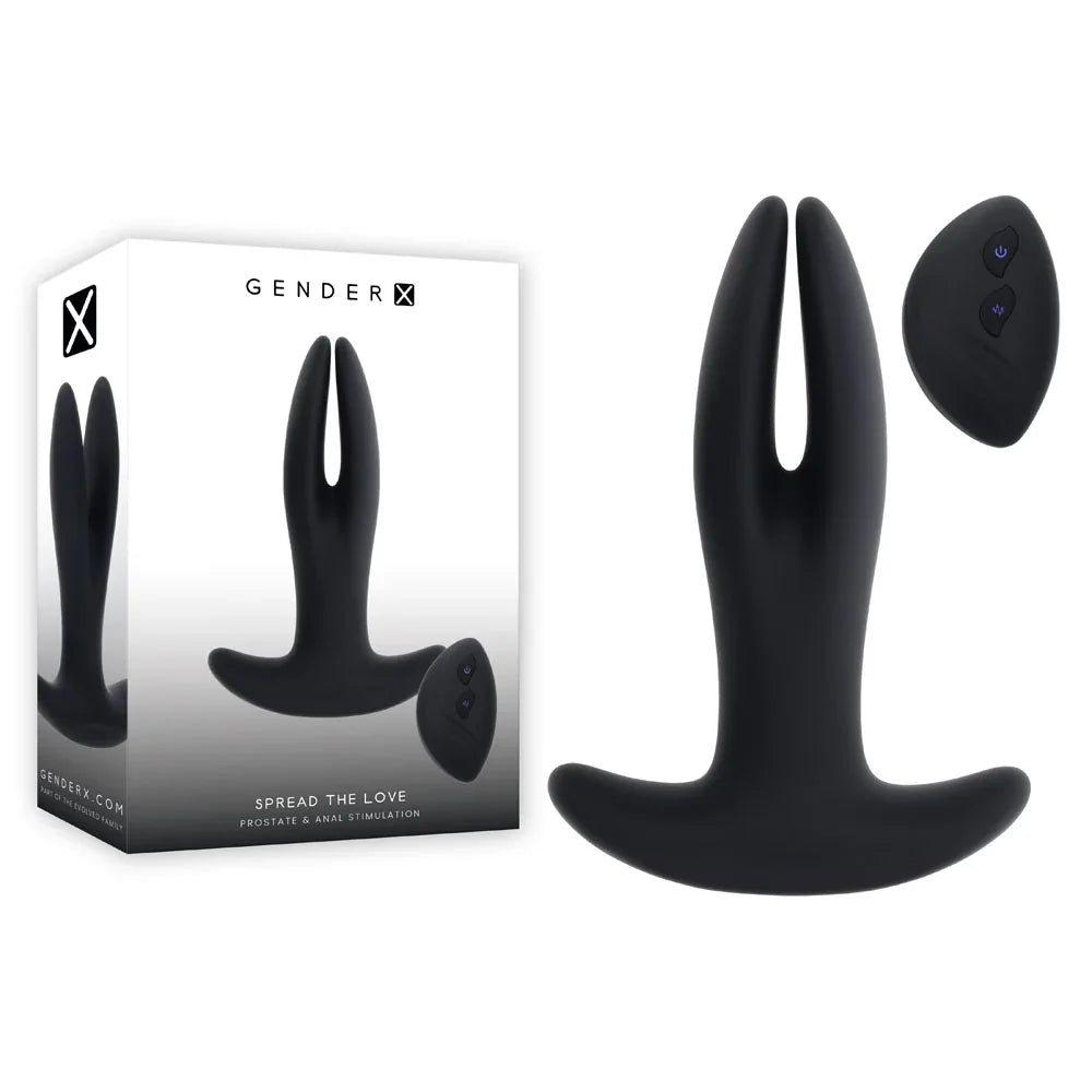 Gender X Spread The Love Stretching Anal Plug with Remote, Black