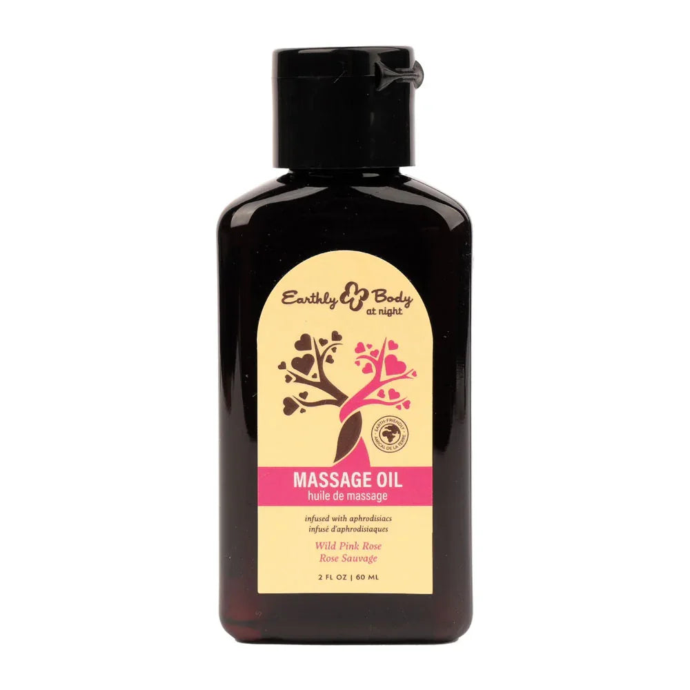 Earthly Body Aphrodisiac Massage Oil 60ml, Wild Pink Rose