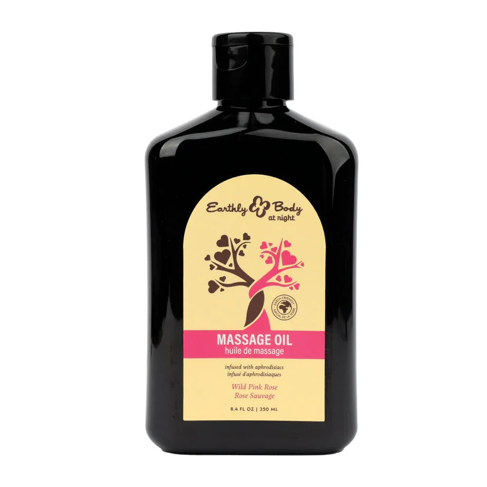 Earthly Body Aphrodisiac Massage Oil 250ml, Wild Pink Rose