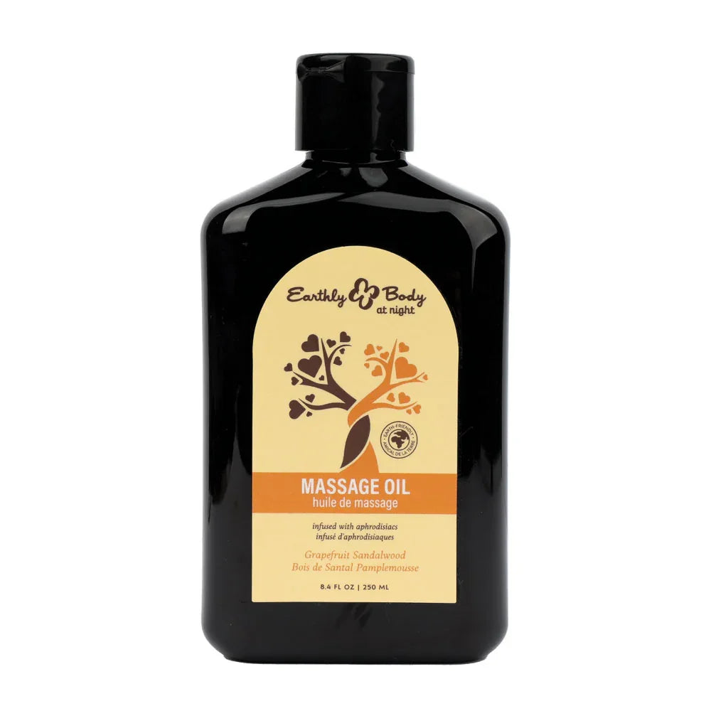 Earthly Body Aphrodisiac Massage Oil 250ml, Grapefruit Sandalwood