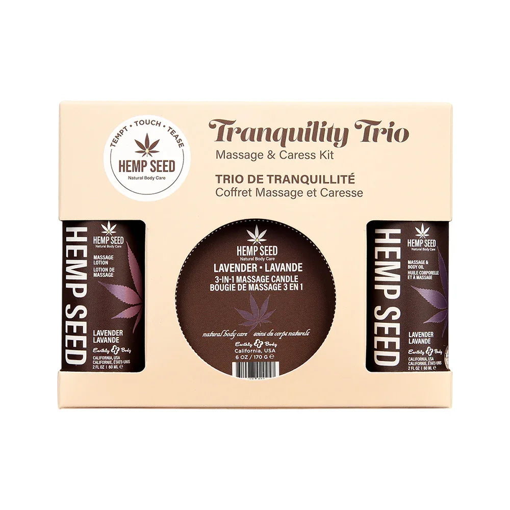 Earthly Body Hemp Seed Tranquility Trio 3-Piece, Lavender