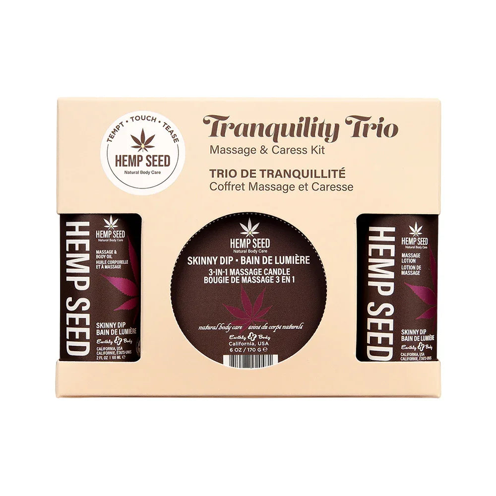 Earthly Body Hemp Seed Tranquility Trio 3-Piece, Skinny Dip