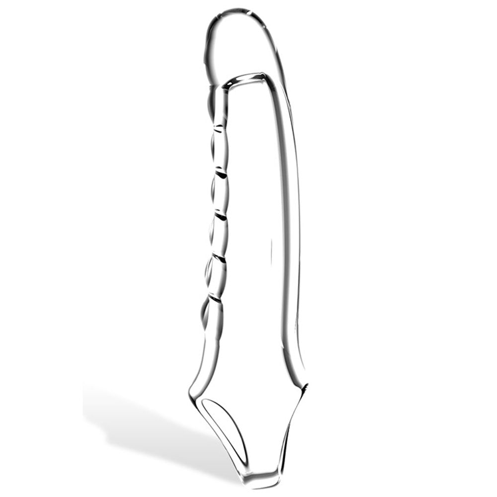 Buy Adam & Eve Ridged Rider - Clear 22.9 cm Penis Extension Sleeve – Naughtyhut NZ sex toys online. Discreet delivery & top brands.