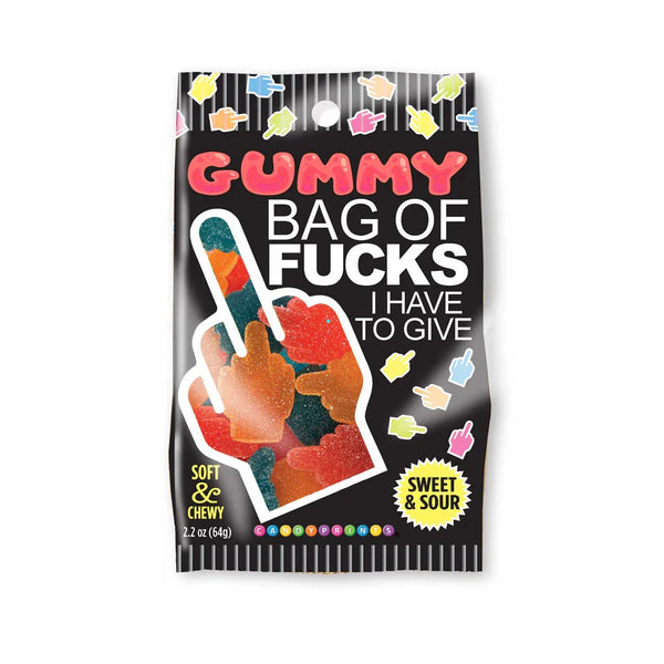 Gummy Bag of Fucks I Have To Give, 64 g pack of sweet and sour finger gummies