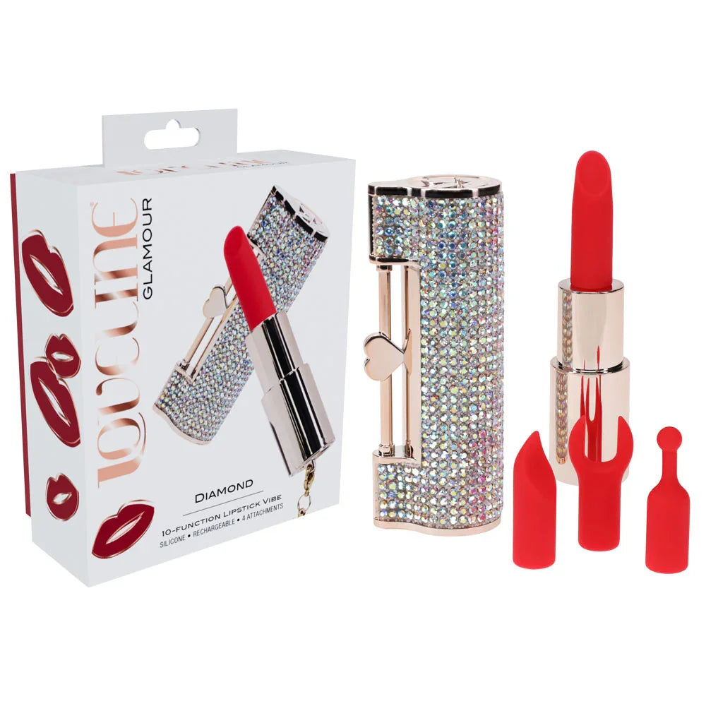 Loveline Diamond Discreet Lipstick Vibrator – Red