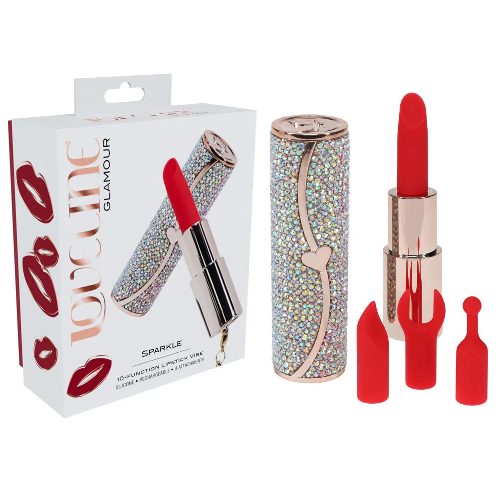 Loveline Sparkle Discreet Lipstick Vibrator – Red
