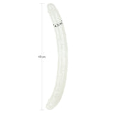 Lumino Play 18.5'' Double Dildo - Glow in the Dark Blue 47 cm Double Dong