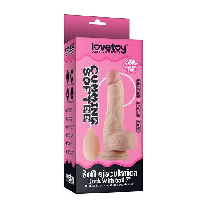 Pink Cumming Softee 7 inch retail box photographed alone on white, front and spine visible