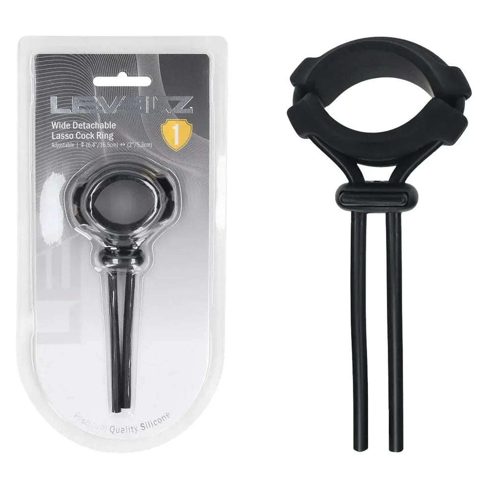 Shots Toys LEVELZ Wide Detachable Lasso Cock Ring, Black