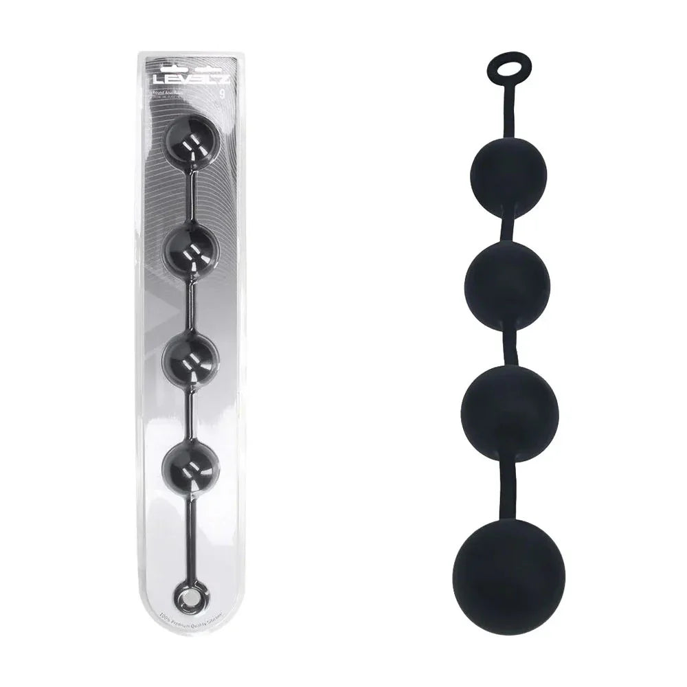 Shots Toys LEVELZ Round Silicone Anal Balls XXL 60mm, Black
