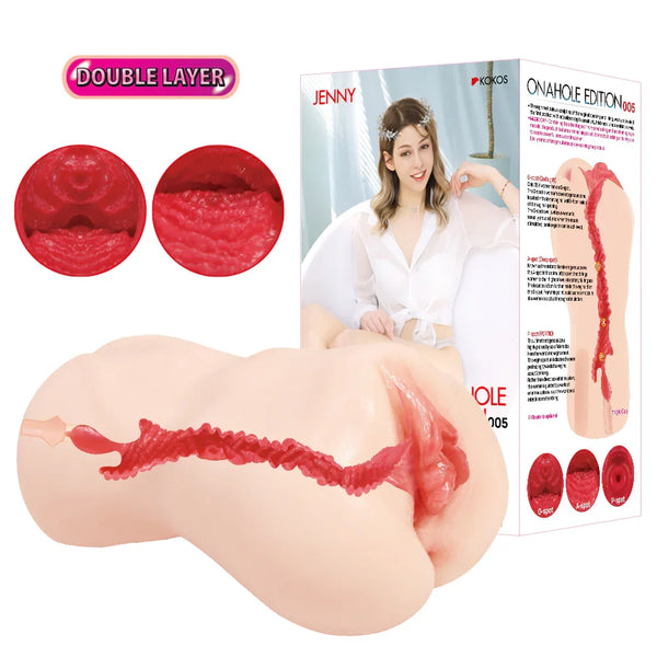 Kokos Jenny Onahole 005 Dual Layer Vagina Stroker, Flesh