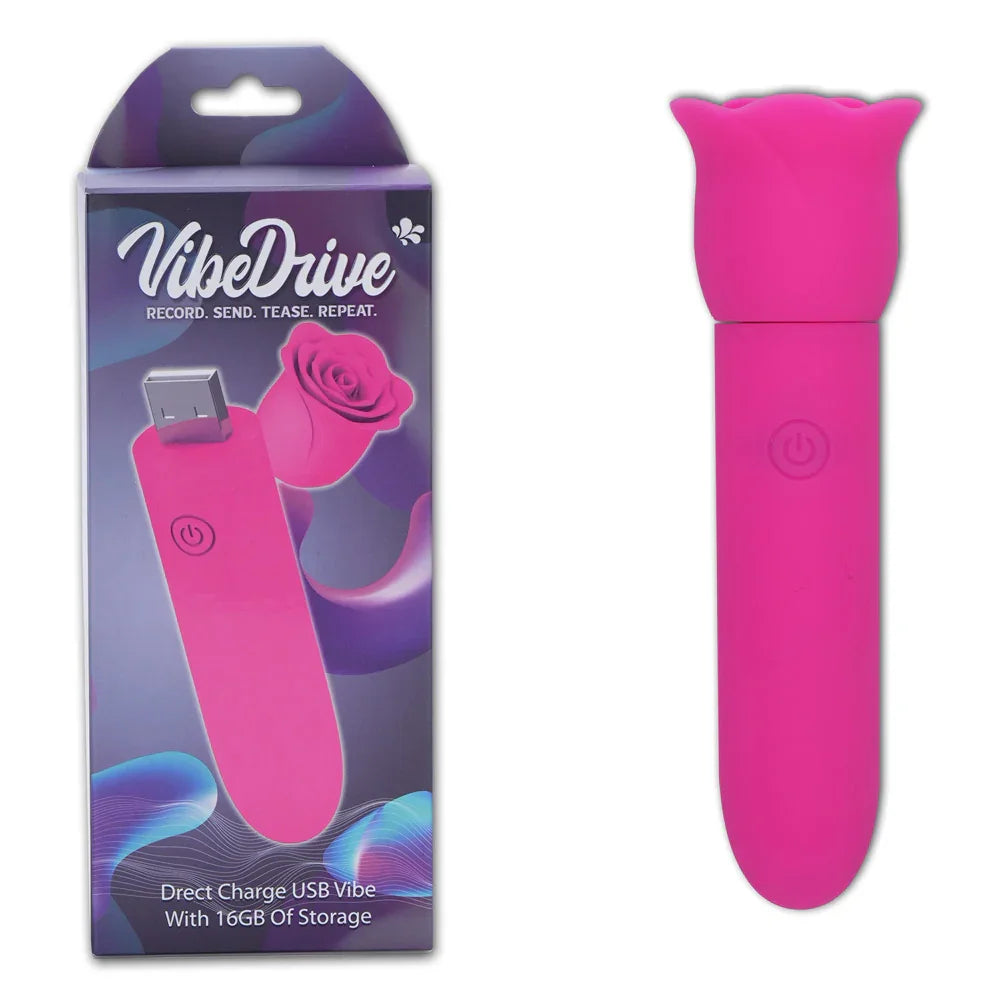Maia Toys Maia Vibedrive Bullet Vibrator with 16GB USB Storage, Pink