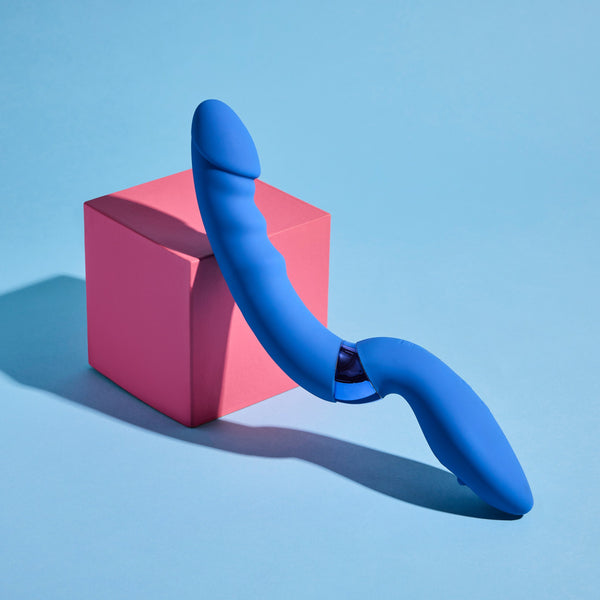 Deux Desires High Roller blue silicone dual-stimulation vibrator