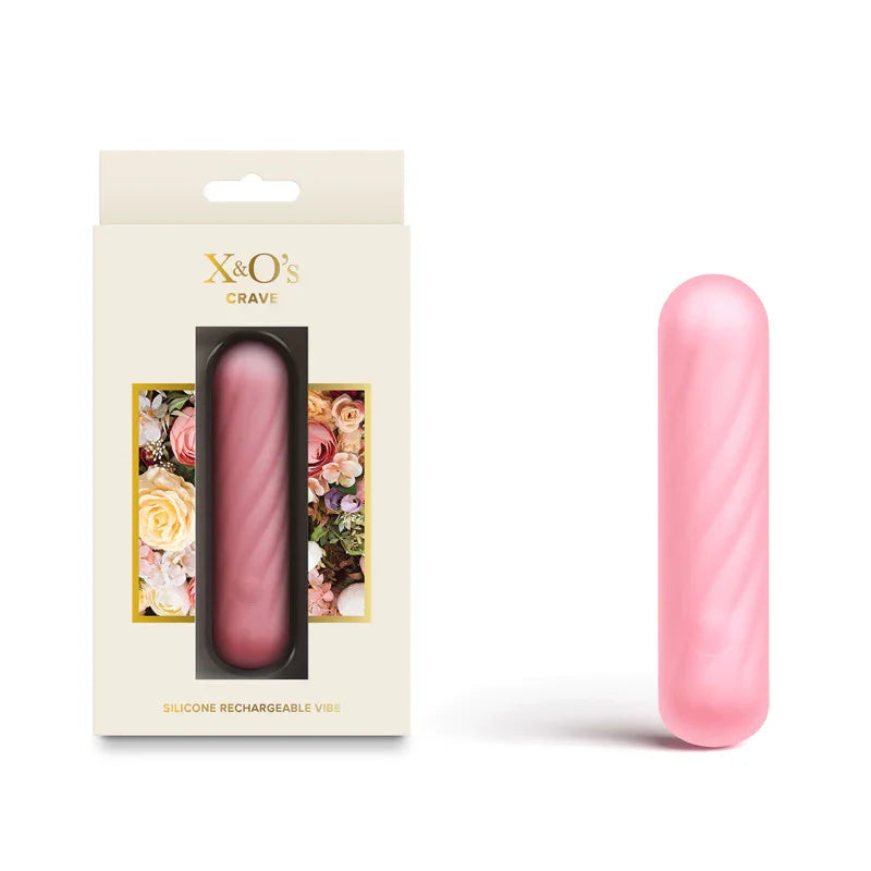 NS Novelties X & O's Crave Rechargeable Bullet, Light Pink
