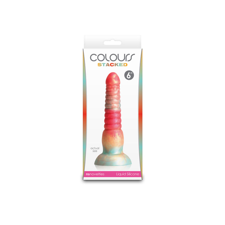Colours Stacked - 6'' Dildo - Red/Gold - Red/Gold 16 cm Fantasy Dildo