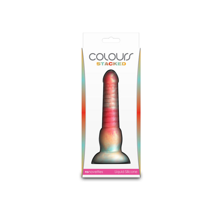 Colours Stacked - 6'' Dildo - Red/Gold - Red/Gold 16 cm Fantasy Dildo