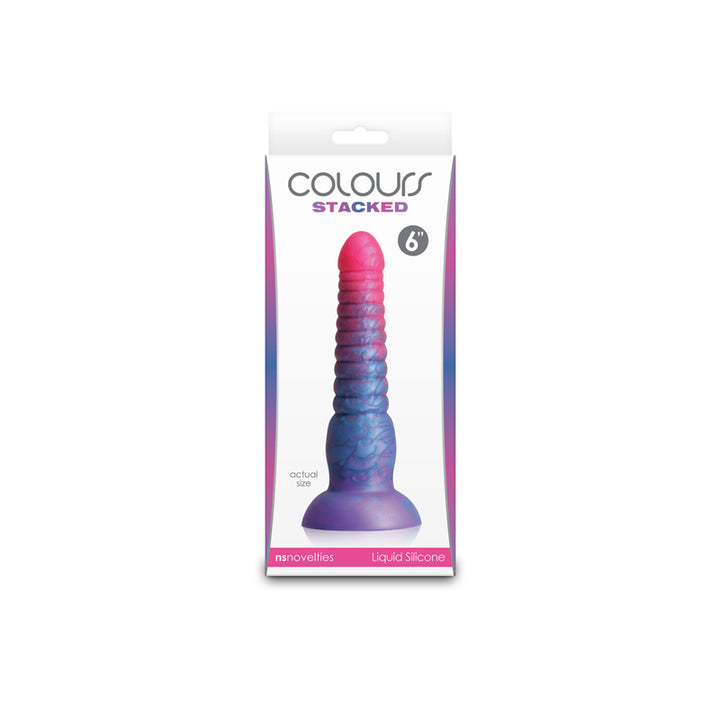 Colours Stacked - 6'' Dildo - Pink/Blue - Pink/Blue 16 cm Fantasy Dildo