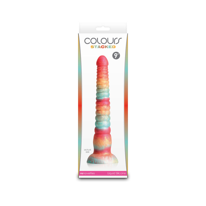 Colours Stacked - 9'' Dildo - Red/Gold - Red/Gold 23 cm Fantasy Dildo