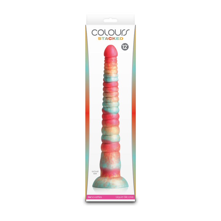 Colours Stacked - 12'' Dildo - Red/Gold - Red/Gold 30.6 cm Fantasy Dildo
