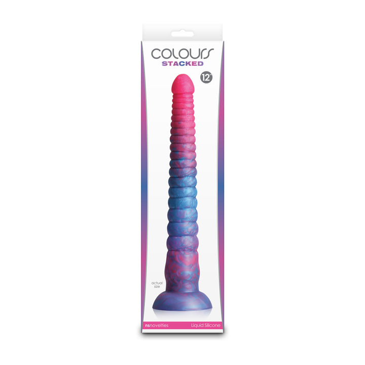 Colours Stacked - 12'' Dildo - Pink/Blue - Pink/Blue 30.6 cm Fantasy Dildo