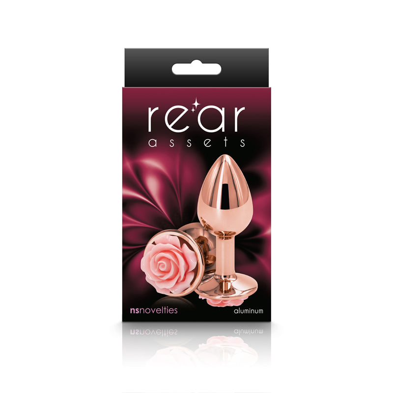 Buy Rear Assets Rose - Small - Rose Gold 7.6 cm Metal Butt Plug with Pink Rose Base at NZ’s Mega Adult Toys Store. Discover premium sex toys with discreet shipping at the best price in NZ