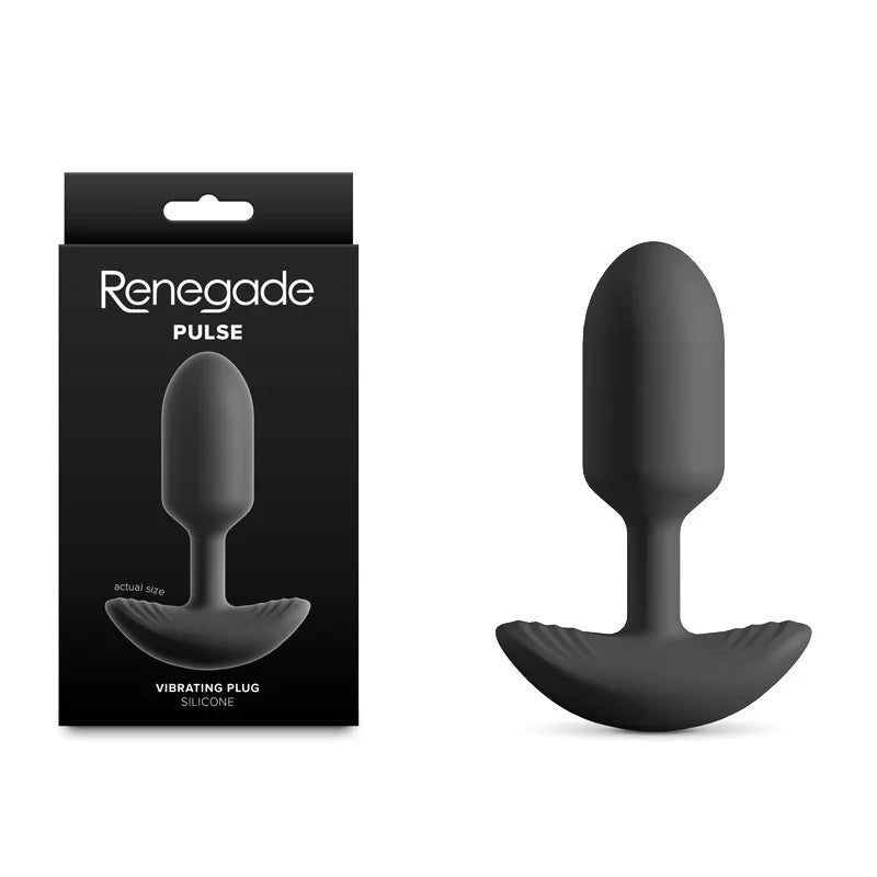 NS Novelties Renegade Pulse Vibrating Butt Plug, Black