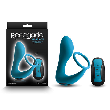 Buy Renegade Slingshot II - Teal - Teal USB Rechargeable Anal Plug with Cock Ring & Remote at NZ’s Mega Adult Toys Store. Discover premium sex toys with discreet shipping at the best price in NZ