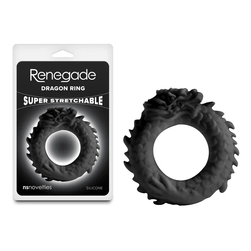 NS Novelties Renegade Dragon Cock Ring, Black
