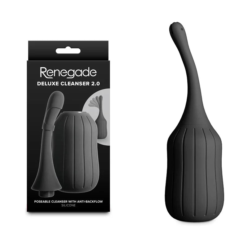 NS Novelties Renegade Deluxe Cleanser 2.0 Unisex Douche, Black