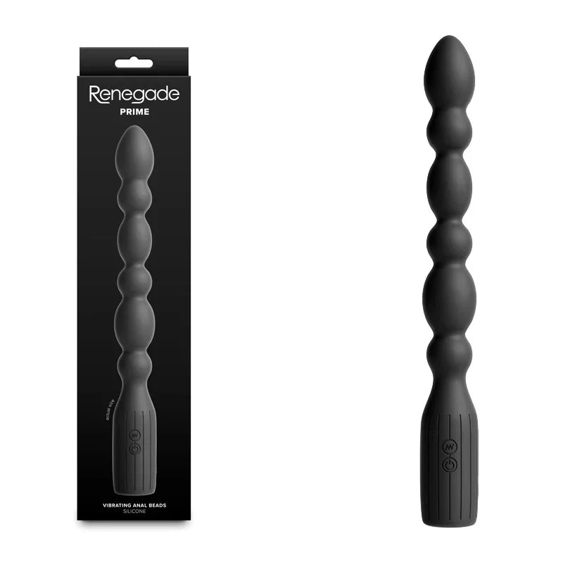 NS Novelties Renegade Prime Vibrating Anal Beads, Black