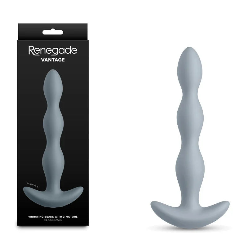 NS Novelties Renegade Vantage Vibrating Anal Beads, Grey