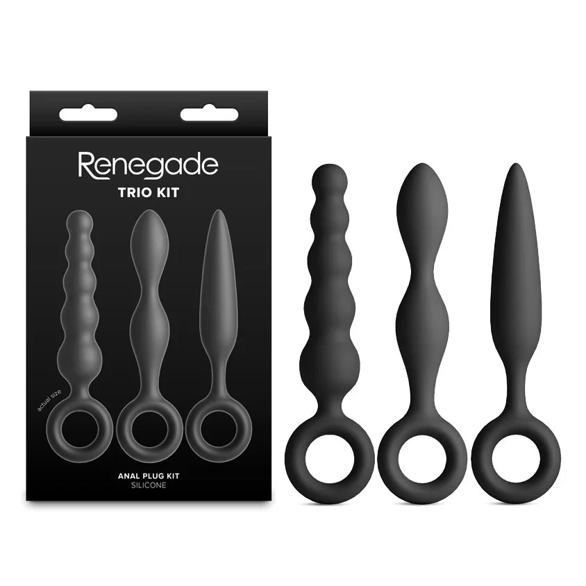 NS Novelties Renegade Trio Anal Trainer Kit Set of 3, Black