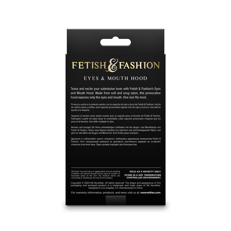 Buy Fetish & Fashion - Eyes & Mouth Hood - Black - Black Hood at NZ’s Mega Adult Toys Store. Discover premium sex toys with discreet shipping at the best price in NZ