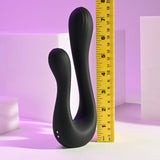 Buy Playboy Pleasure THE SWAN - Black USB Rechargeable Dual Ended Vibrator at NZ’s Mega Adult Toys Store. Discover premium sex toys with discreet shipping at the best price in NZ