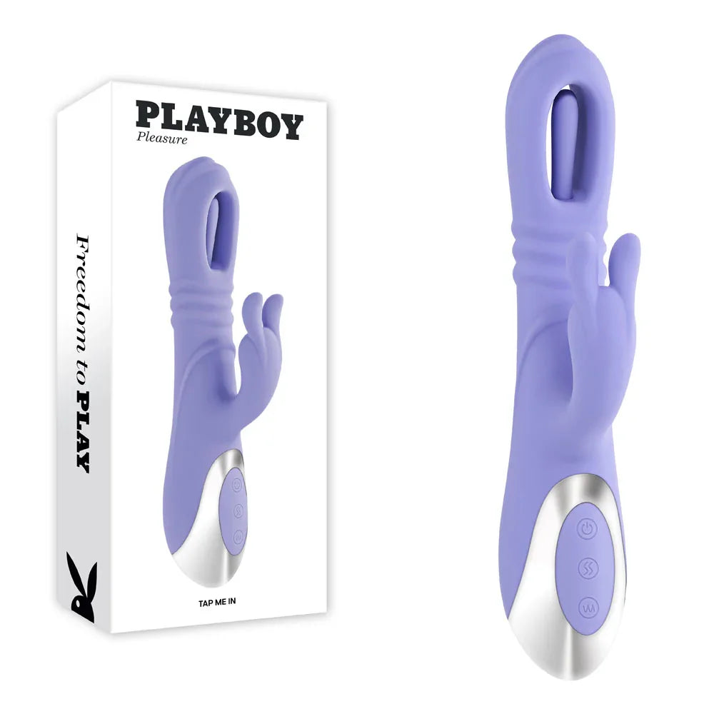 Playboy Pleasure Tap Me In Tapping Rabbit Vibrator, Purple