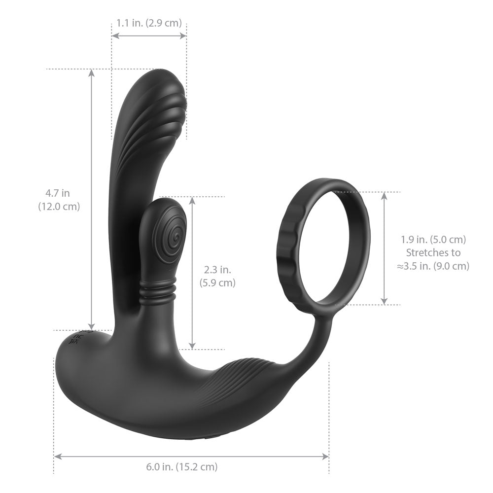 Ass-Gasm intiMotion measurements: 6 inches long, 4.7 inch plug, ring stretches to 3.5 inches