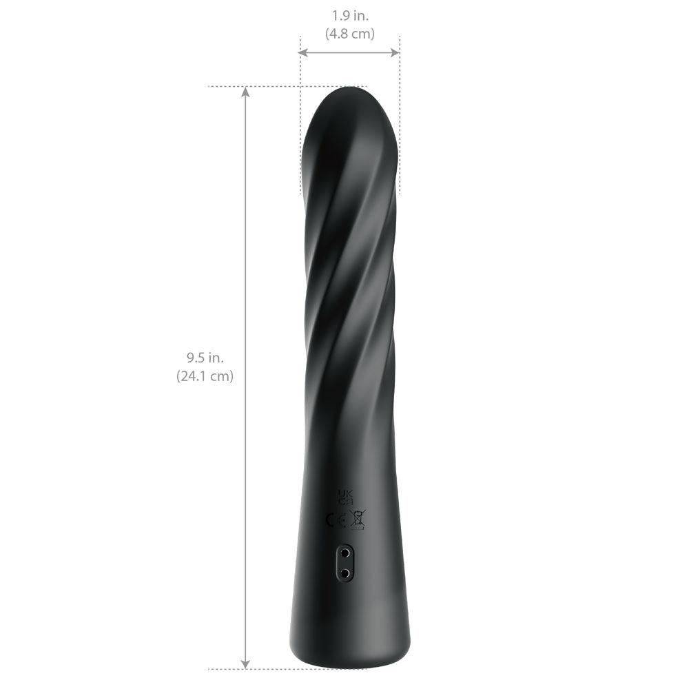 Twist Ecstasy measurements: 9.5 inches long and 1.9 inches wide