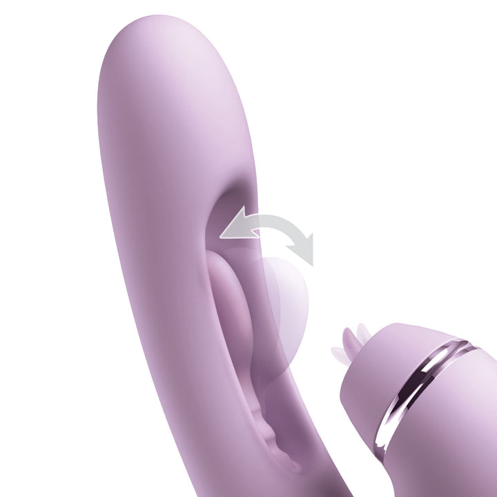 Close-up of the G-Touch Pulse Pro suction head detaching, arrow showing the swap action