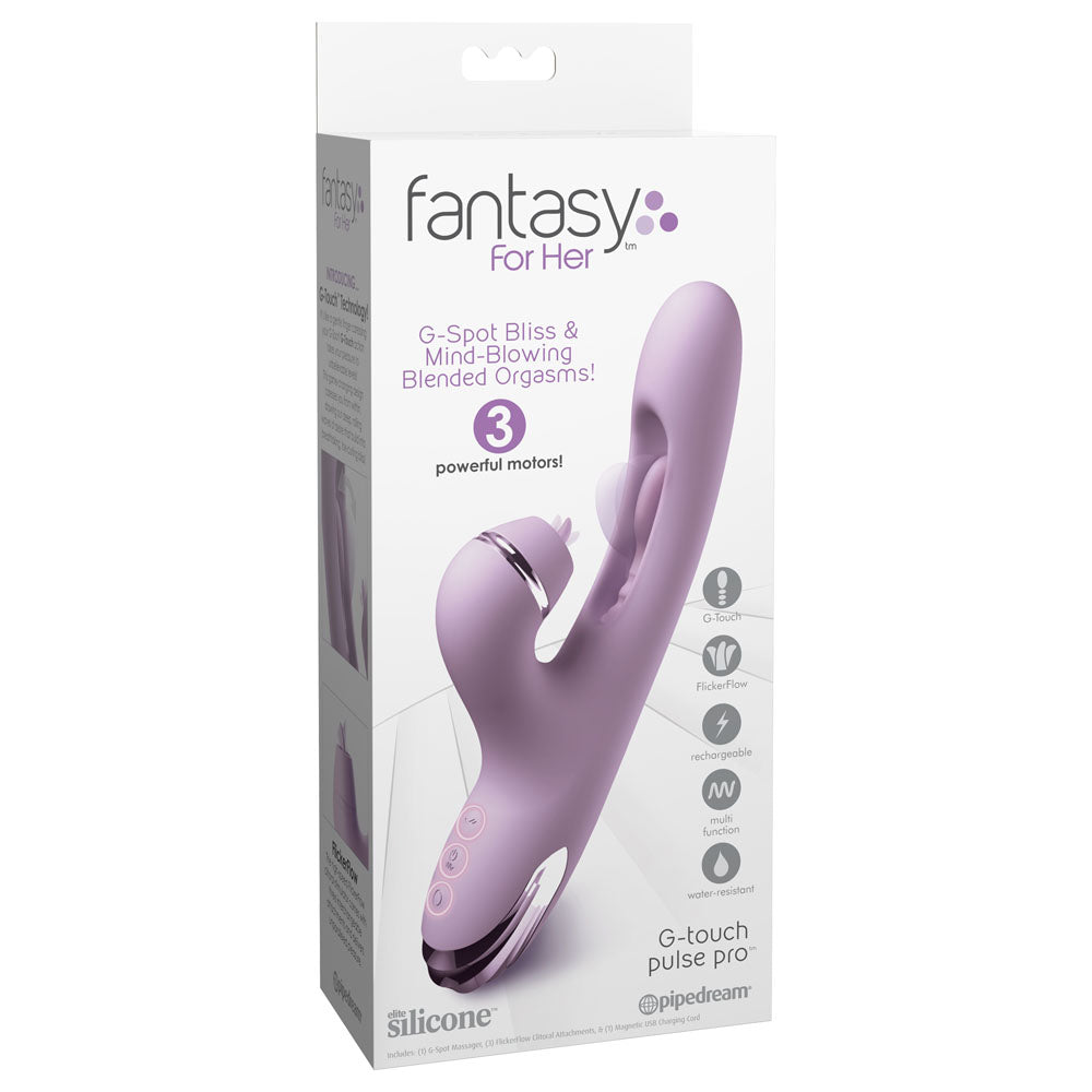 Fantasy For Her G-Touch Pulse Pro retail box, three powerful motors badge