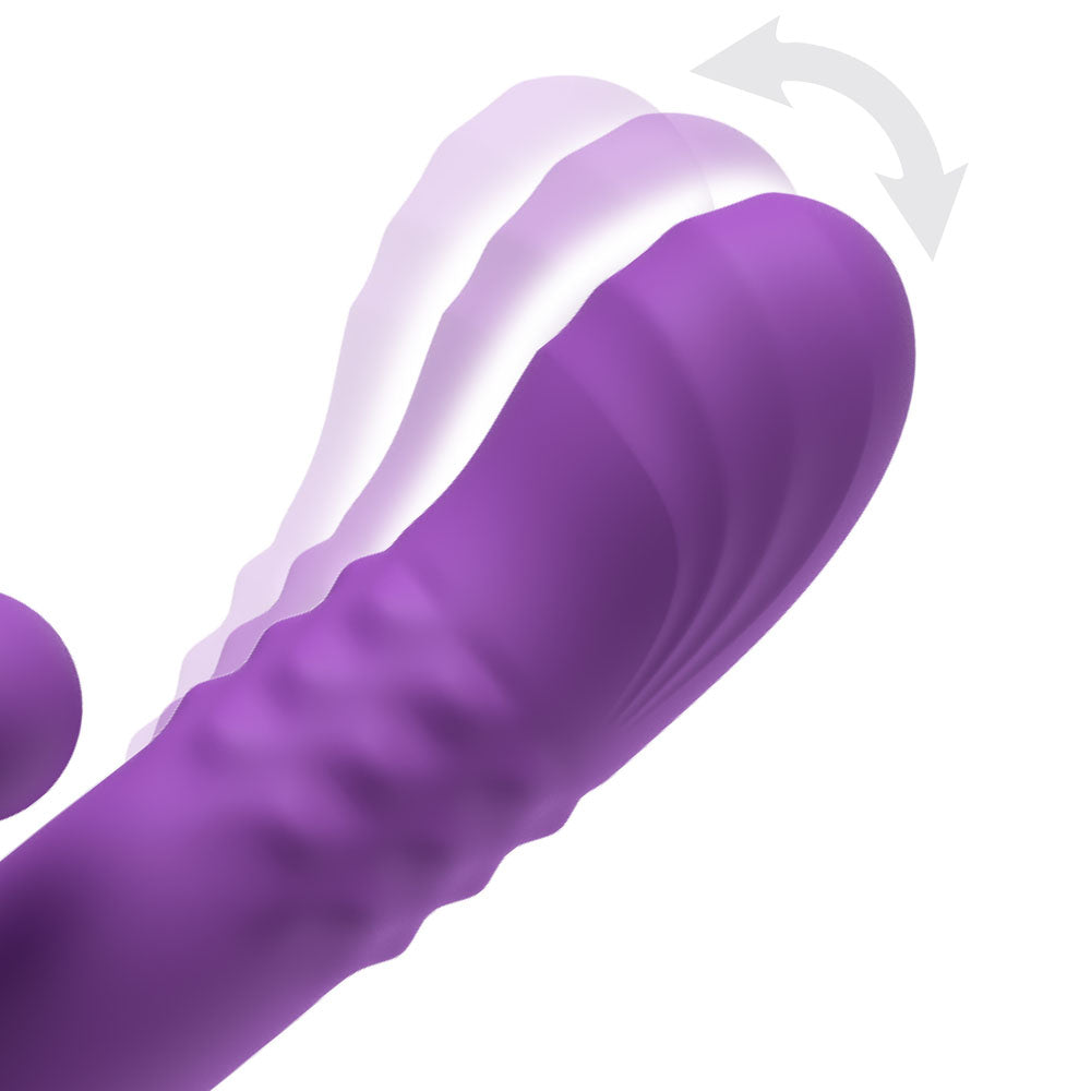 Close-up of the Harmoni Pro ribbed shaft flexing back and forth, motion blur arrows