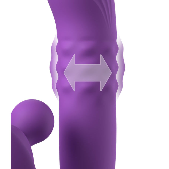 Detail of the Harmoni Pro shaft thrusting in and out, double-headed arrow overlay