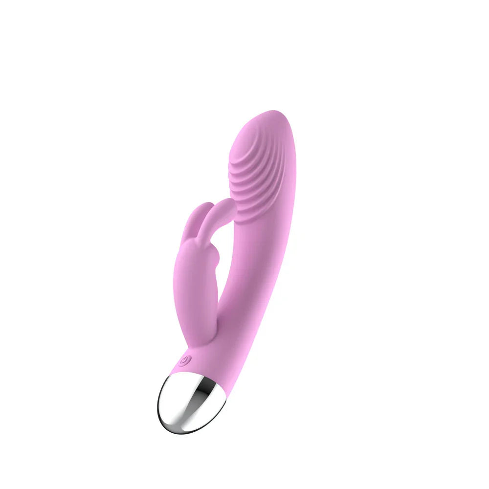 Passion Play Silicone Rabbit Vibrator 18.6cm, Pink