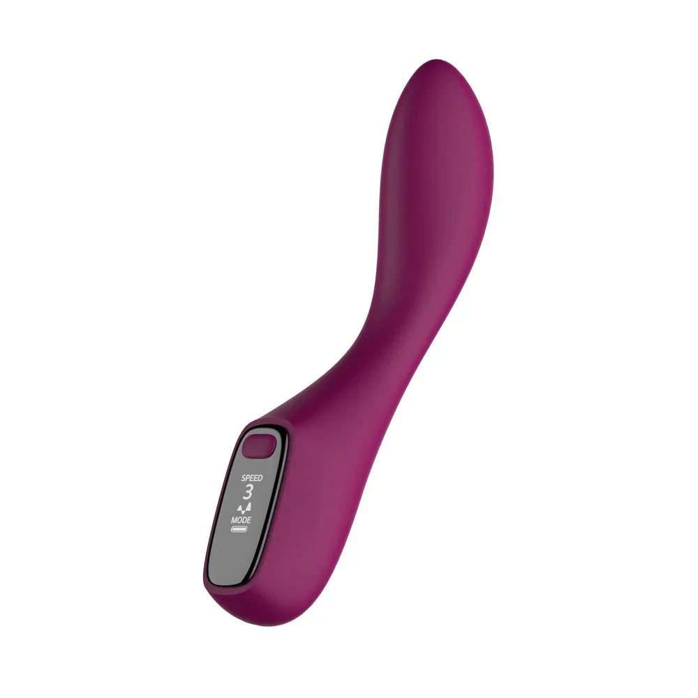Passion Play G-Spot Vibrator with LED Screen 19.2cm, Purple